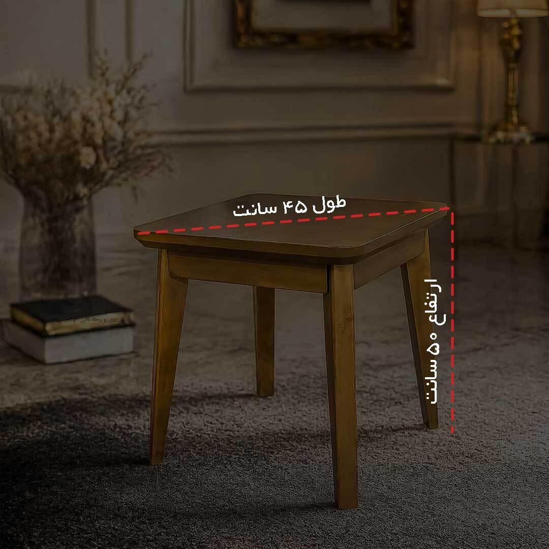  میز عسلی پینترستی نئوکلاسیک قهوه ای 