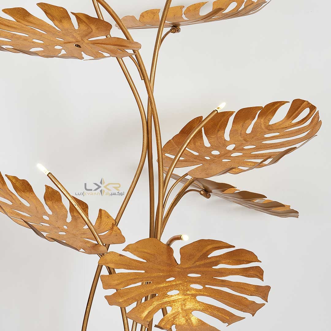  استند شیک و مدرن طرح برگ رنگ طلایی 
