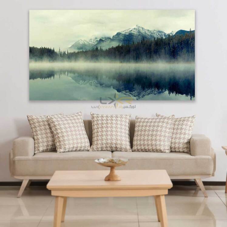 تابلو دکوراتیو طرح دریاچه و جنگل