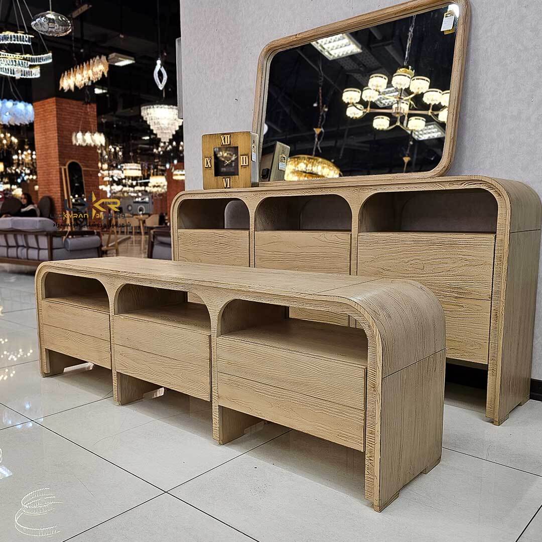 آینه و کنسول و میز تی وی سند بلاست سبک مینیمال پینترستی