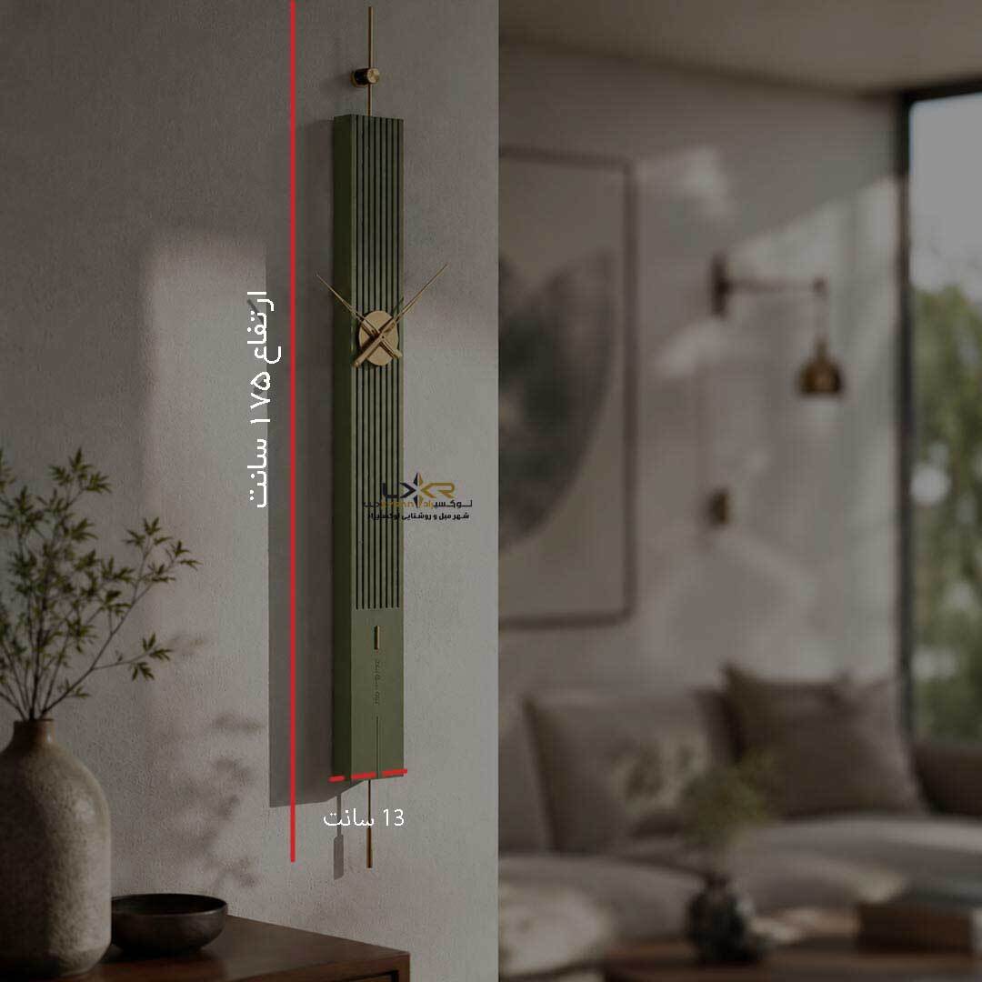  ساعت دیواری پینترستی مدرن و مینیمال رنگ سبز 