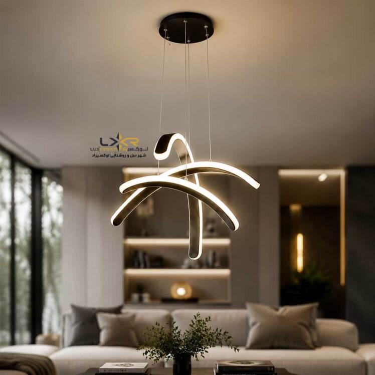 لوستر مناسب اتاق خواب و اشپزخانه پر نور ریموت دار