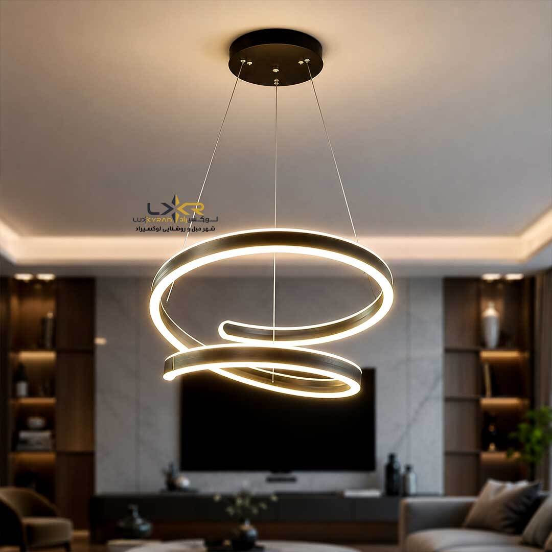  لوستر پینترستی مینیمال پر نور ریموت دار 