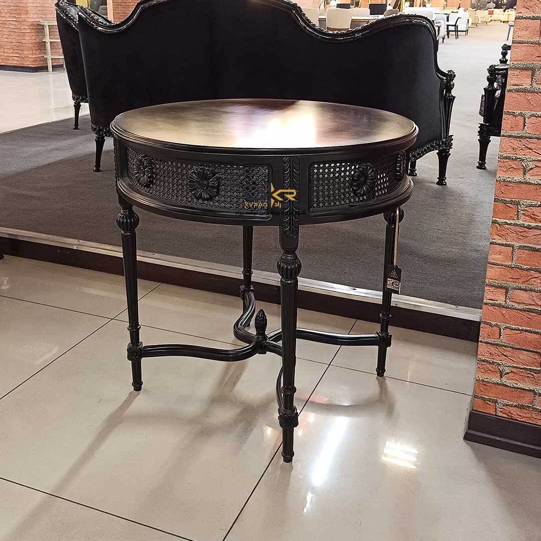 میز خاطره و میز تلفن پینترستی حصیری رنگ مشکی