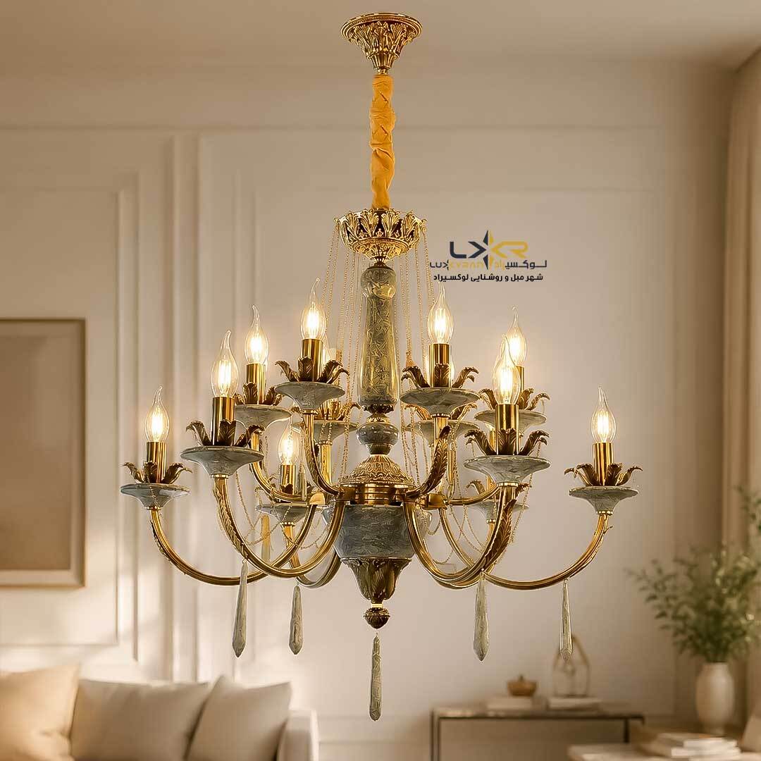  لوستر نئوکلاسیک خوش قیمت سنگ طبیعی 