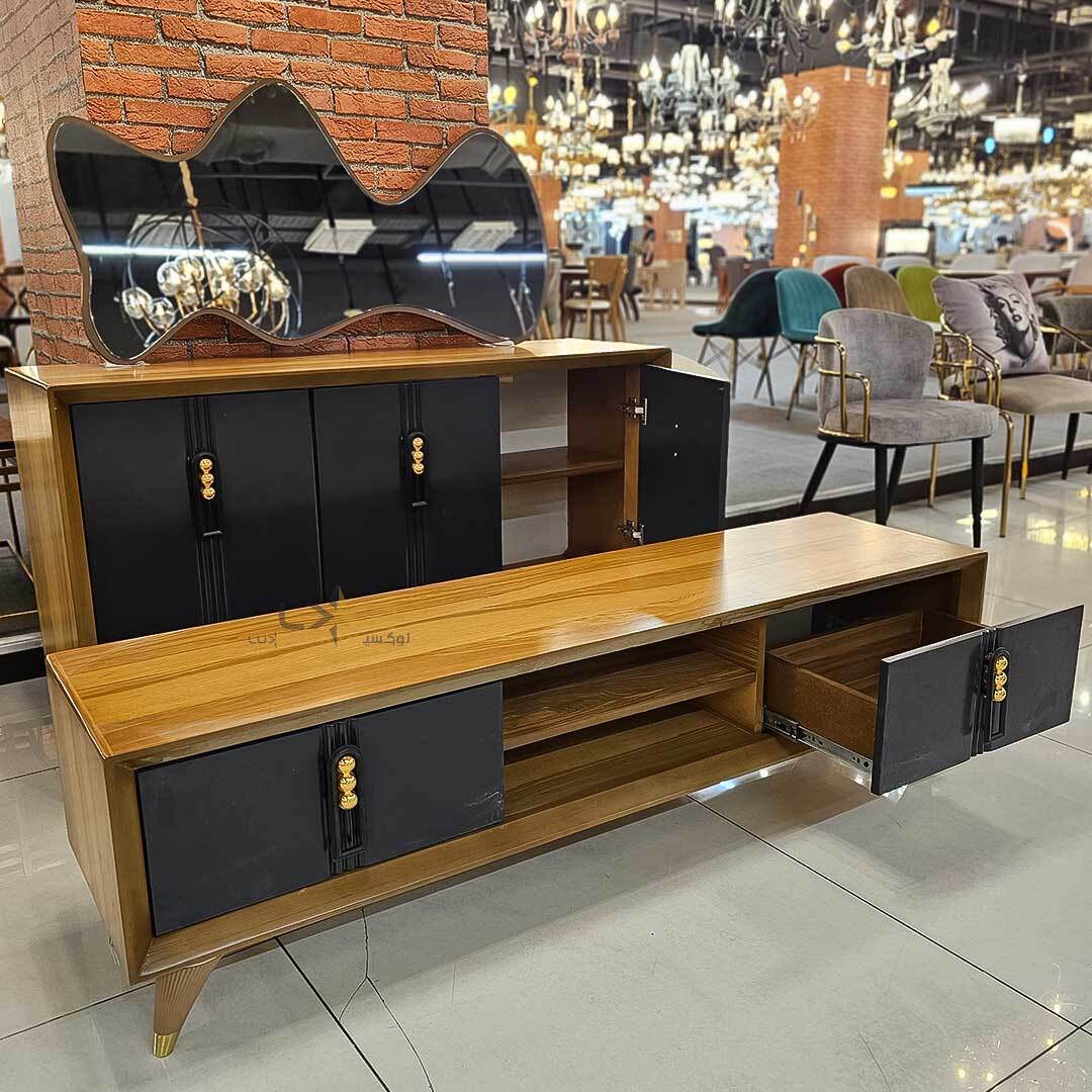  آینه و کنسول و میز تی وی سبک نئوکلاسیک 