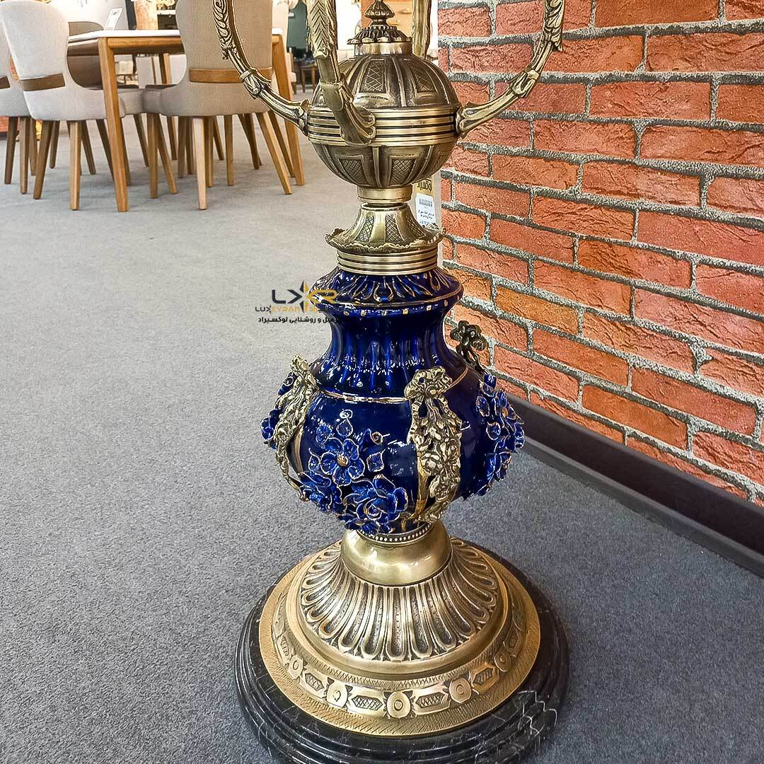  میز برنزی نئوکلاسیک با چینی سرمه ای 