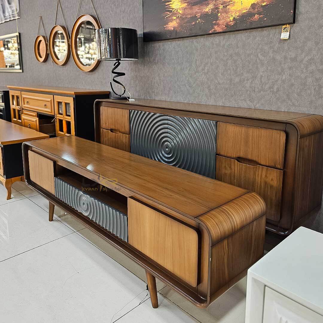  اینه و کنسول و میز تی وی طرح چوب 