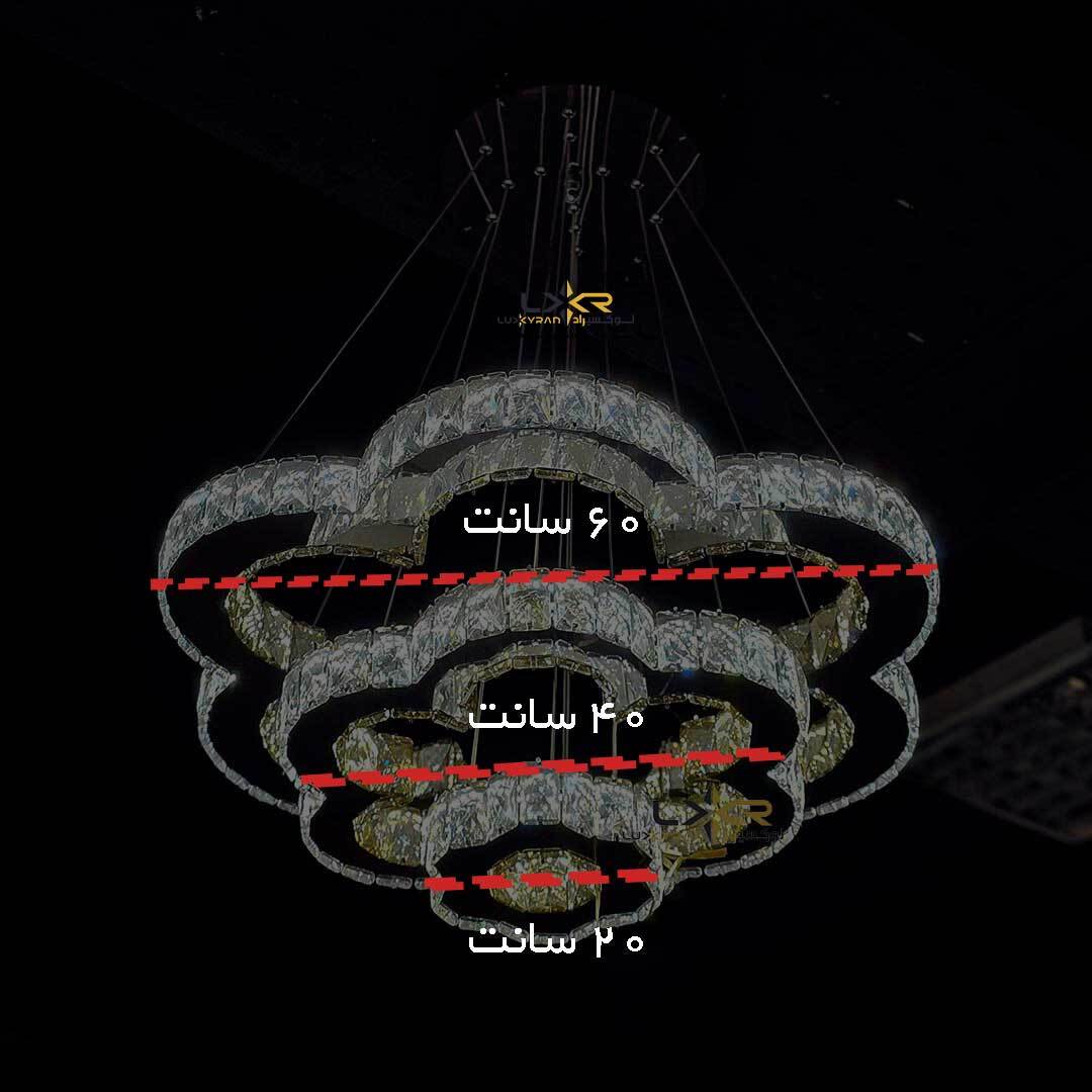  لوستر LED کریستالی سبک مینیمال و مدرن 