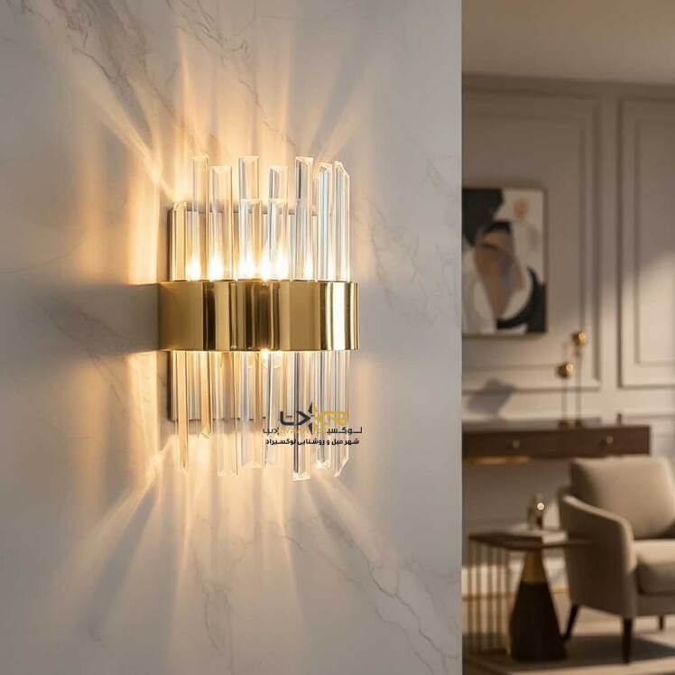 دیوارکوب مدرن پینترستی کریستالی 