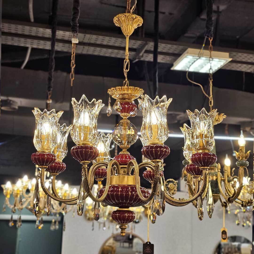  لوستر چینی وبرنج سبک نئوکلاسیک 