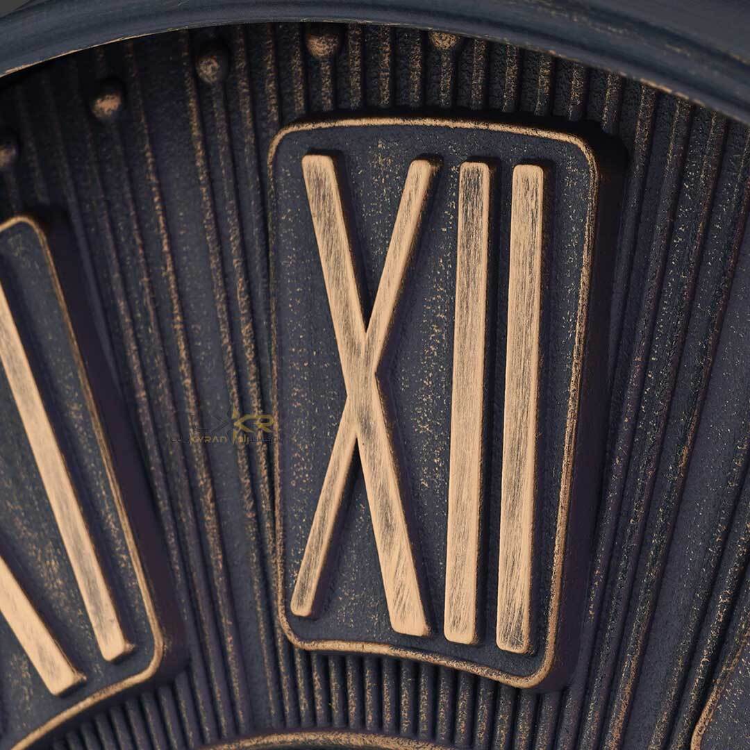 ساعت دیواری چرخدنده والتر سبک نئوکلاسیک رنگ سرمه ای زرشکی 7104