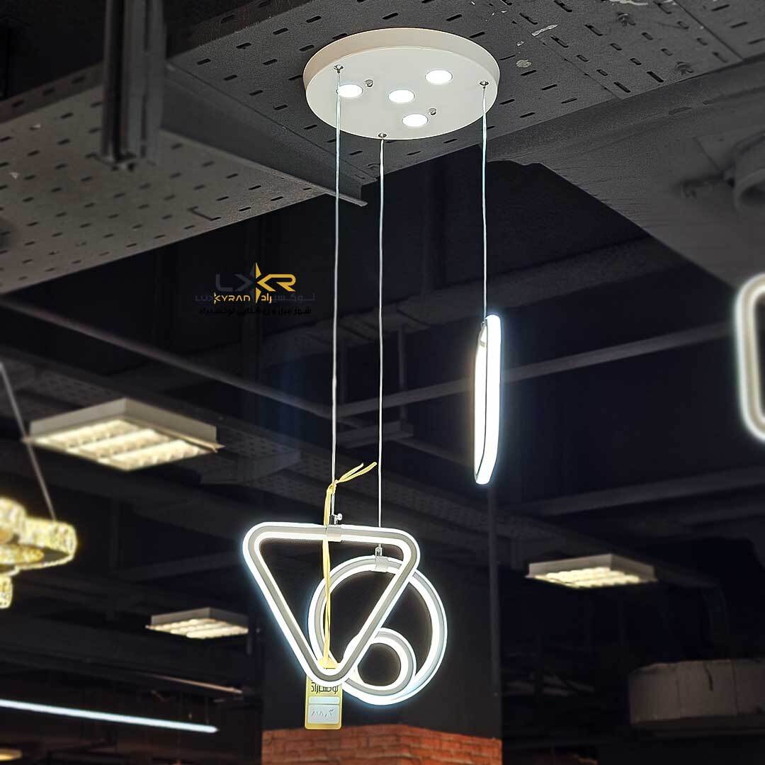 لوستر LED مدرن سه حلقه پرنور متناسب اتاق خواب و راه رو