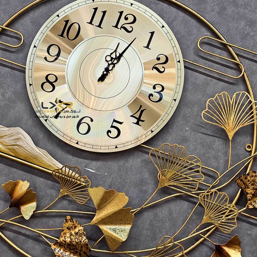  ساعت دیوارکوب فلزی پینترستی طلایی 