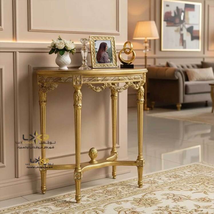 استند بیضی طلایی زیبا و خاص 