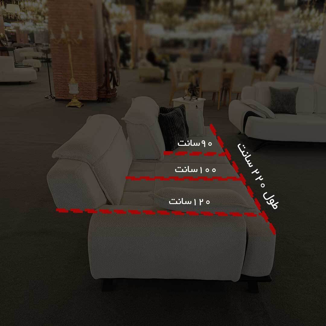  ست 8 نفره مبل مدرن و مینیمال رنگ سفید مشکی 
