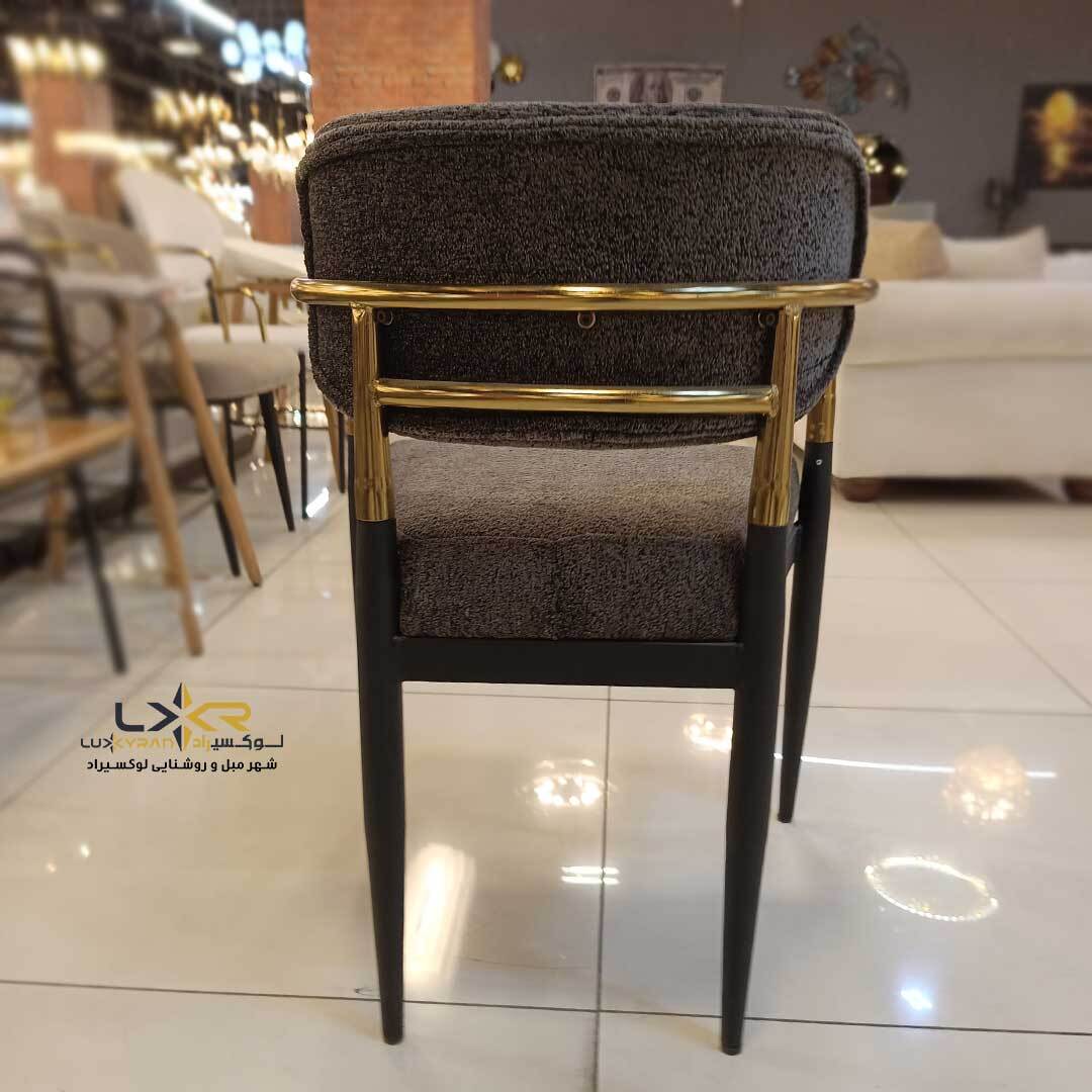 صندلی مدرن و مینیمال رنگ طوسی با پایه فلزی