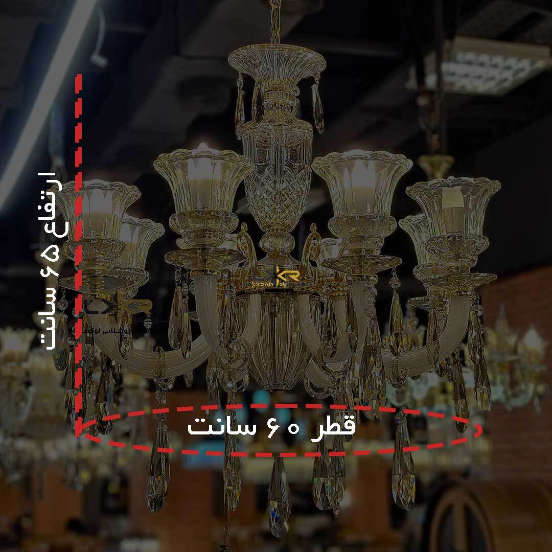  لوستر نئوکلاسیک بلوری 18 شاخه پینترستی 