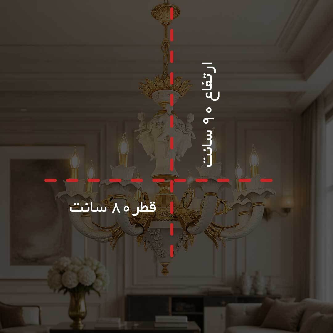  لوستر برنزی سبک کلاسیک و نئوکلاسیک خاص 