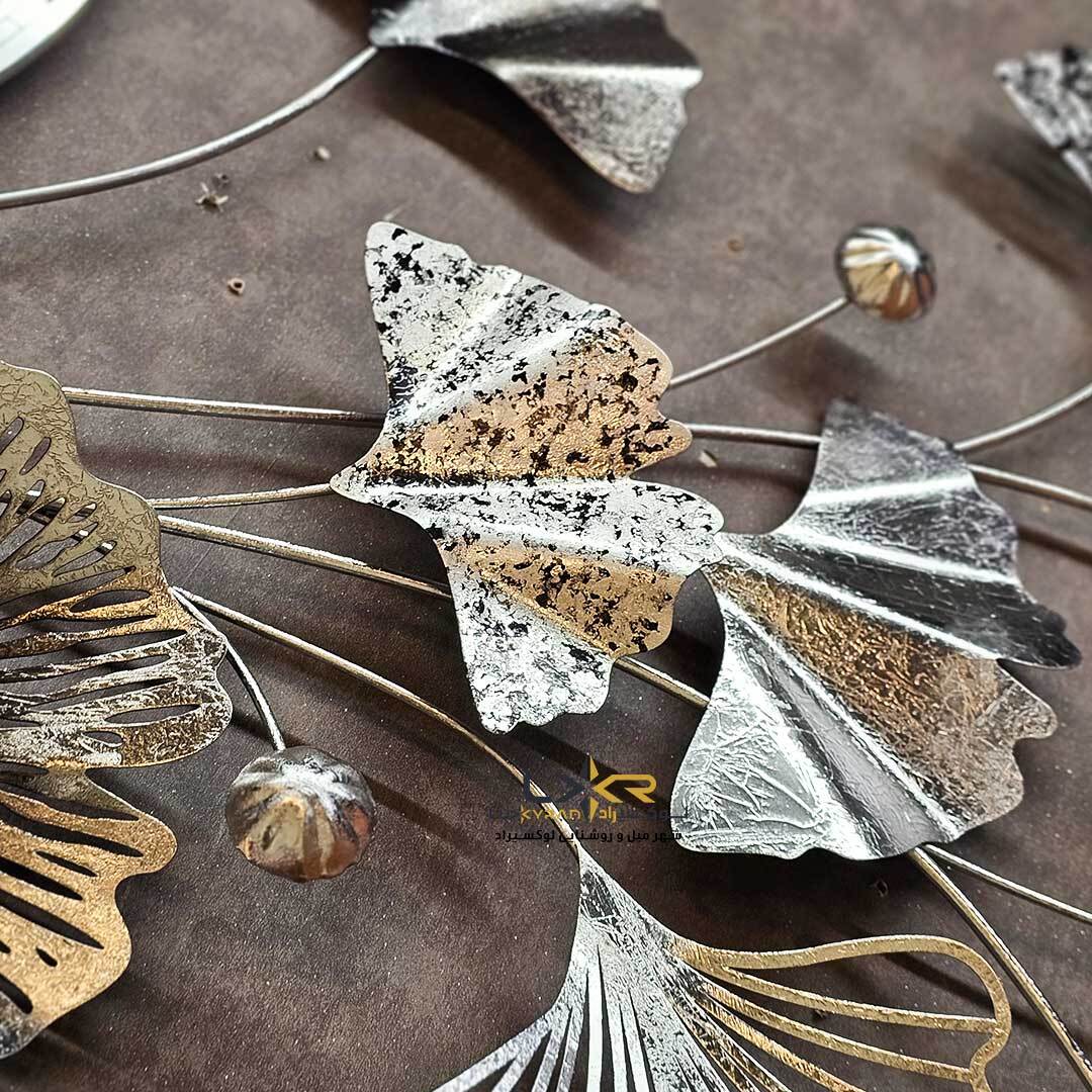  ساعت دیوارکوب فلزی پینترستی نقره ای 