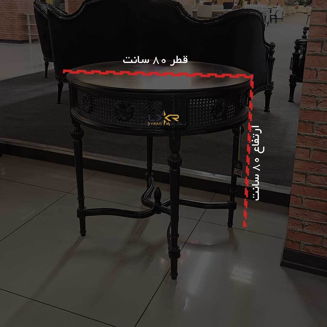 میز خاطره و میز تلفن پینترستی حصیری رنگ مشکی