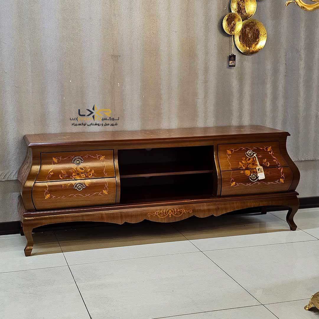  میز تلویزیون نئوکلاسیک تمام معرق 