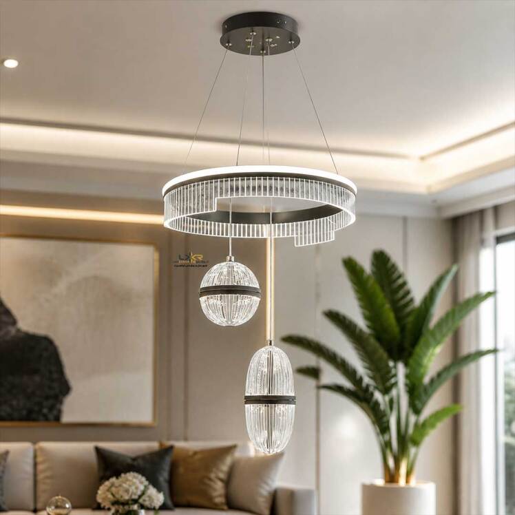 لوستر مدرن LED کریستالی