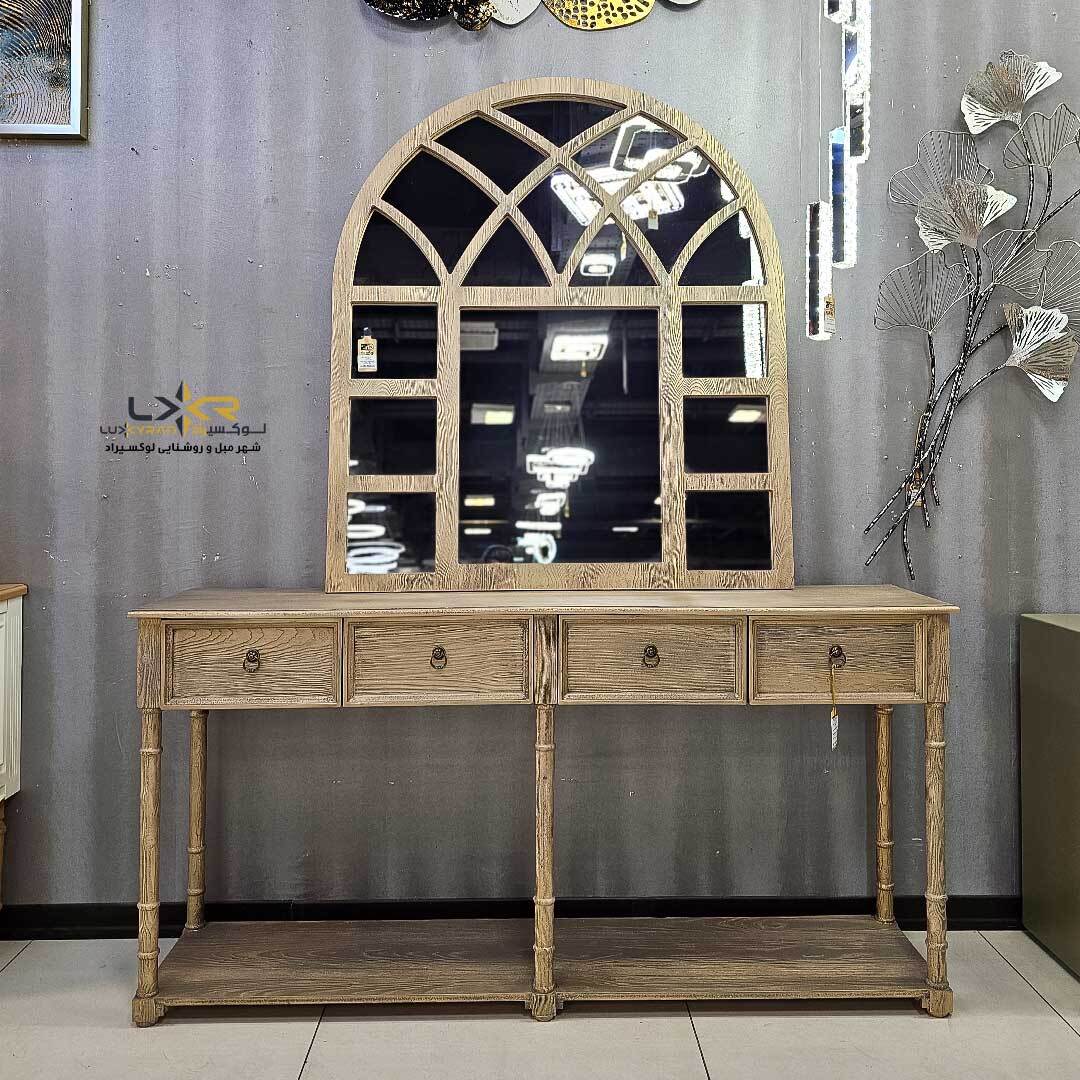 آینه و کنسول و میز تی وی سند بلاست سبک مینیمال پینترستی سبک بوهو