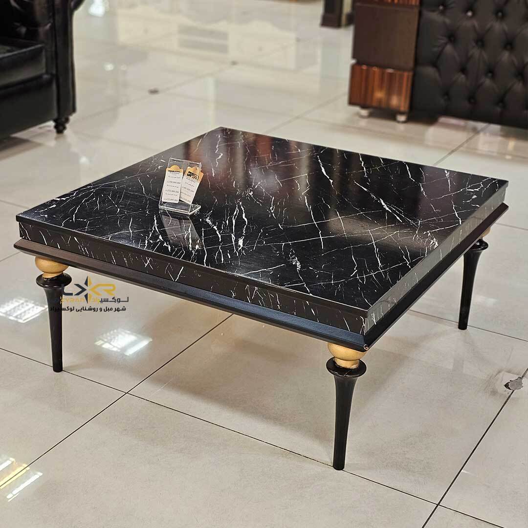  میز جلومبلی و عسلی پینترستی نئوکلاسیک مشکی طلایی 