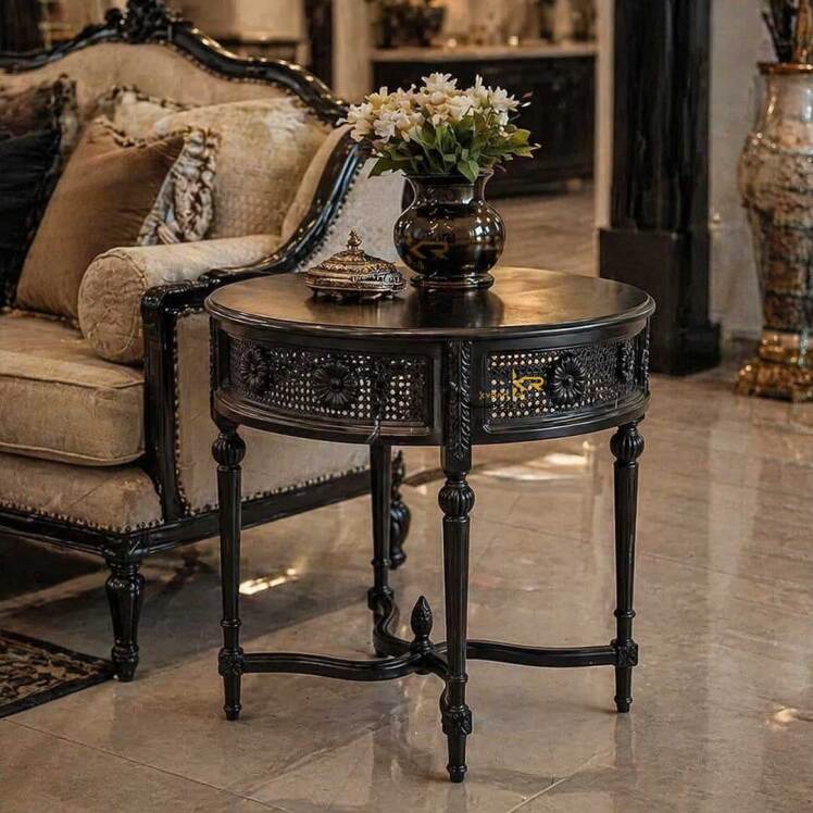 میز خاطره و میز تلفن پینترستی حصیری رنگ مشکی 