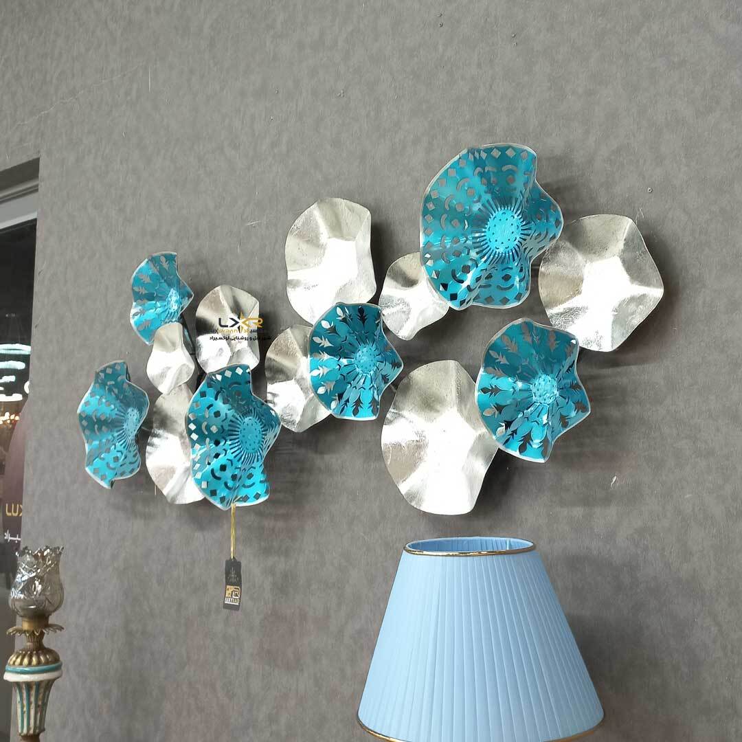  دیوارکوب فلزی آبی نقره پینترستی 