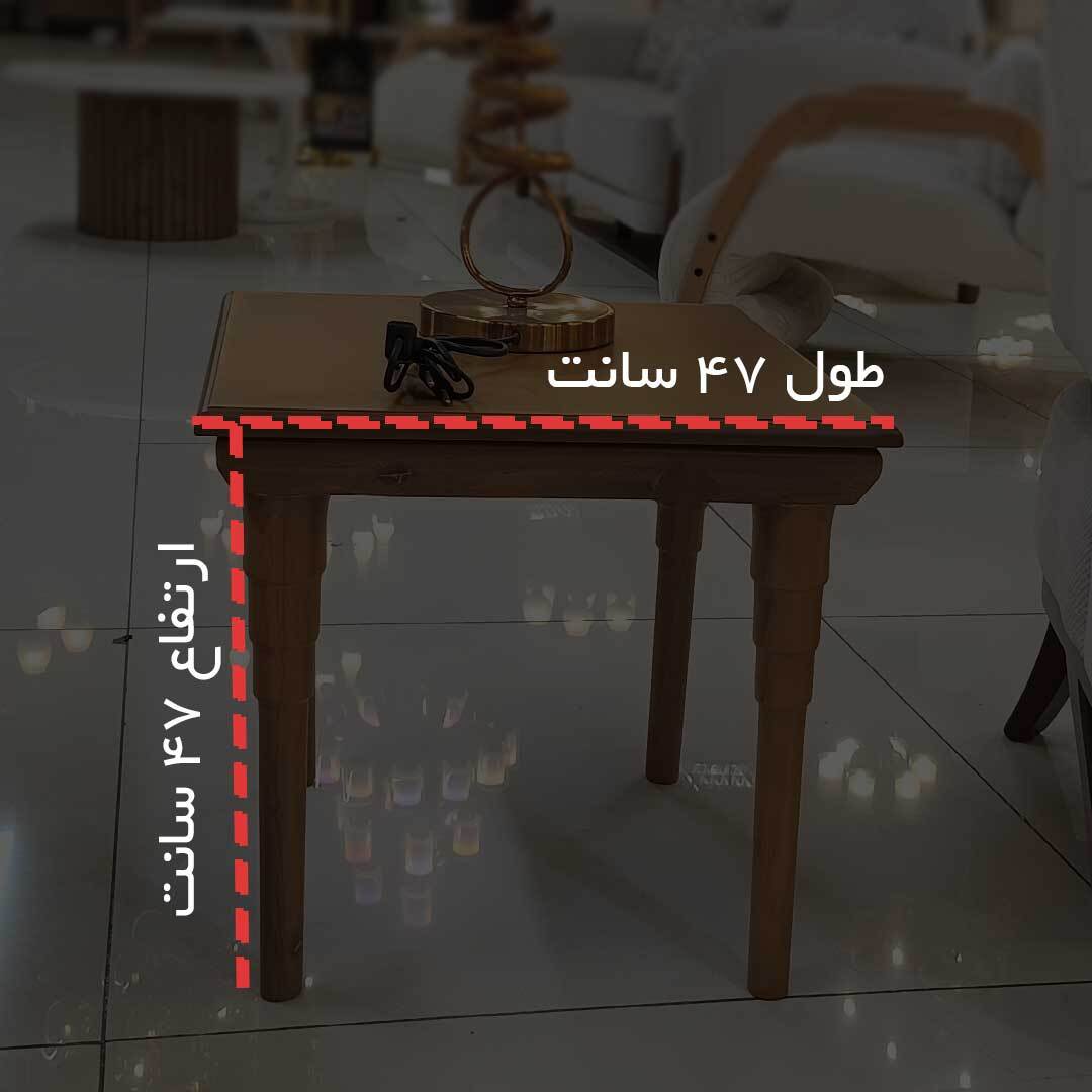  جلومبلی عسلی مربع سبک مدرن رنگ خودرنگ 