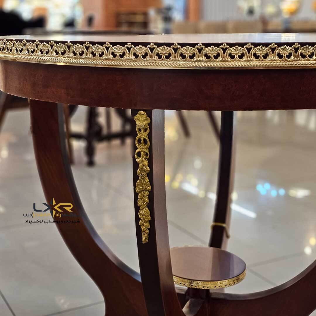  قهوه خوری و میز گرد با برنزکاری 