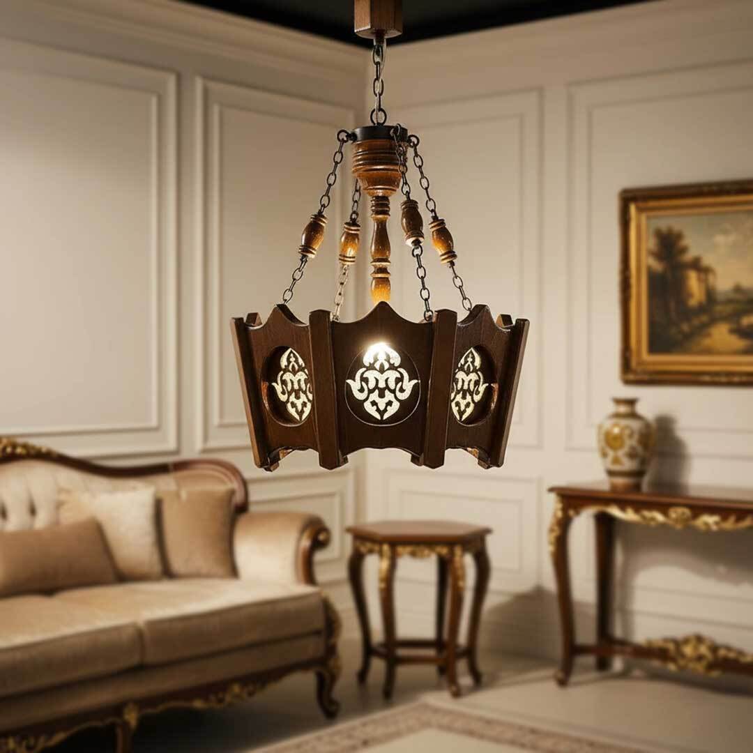  لوستر پینترستی چوبی مدرن نئوکلاسیک قیمت مناسب 