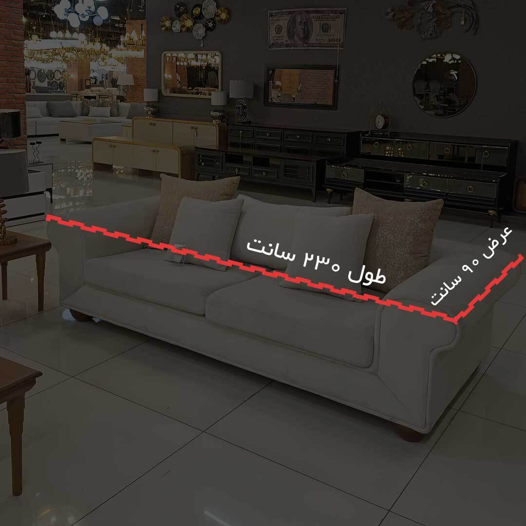  ست 8 نفره مبل راحتی مینیمال و ساده رنگ سفید 