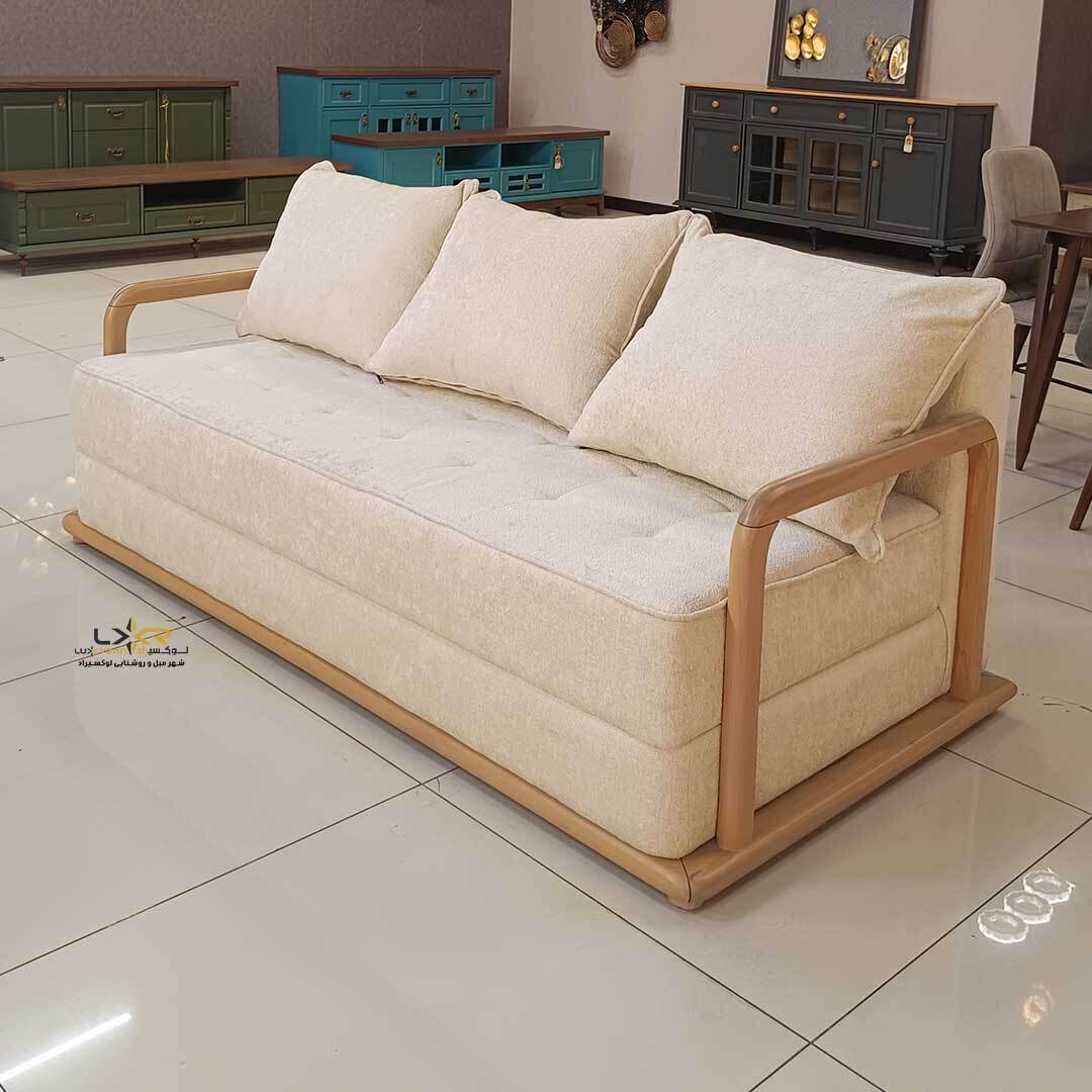 مبل مینیمال و مدرن راحتی رنگ کرم