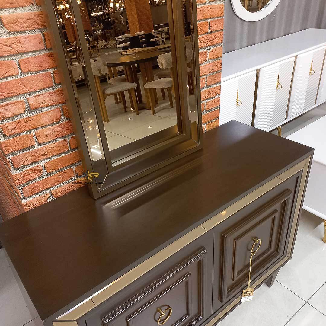 اینه و کنسول رنگ قهوه ای خوش قیمت