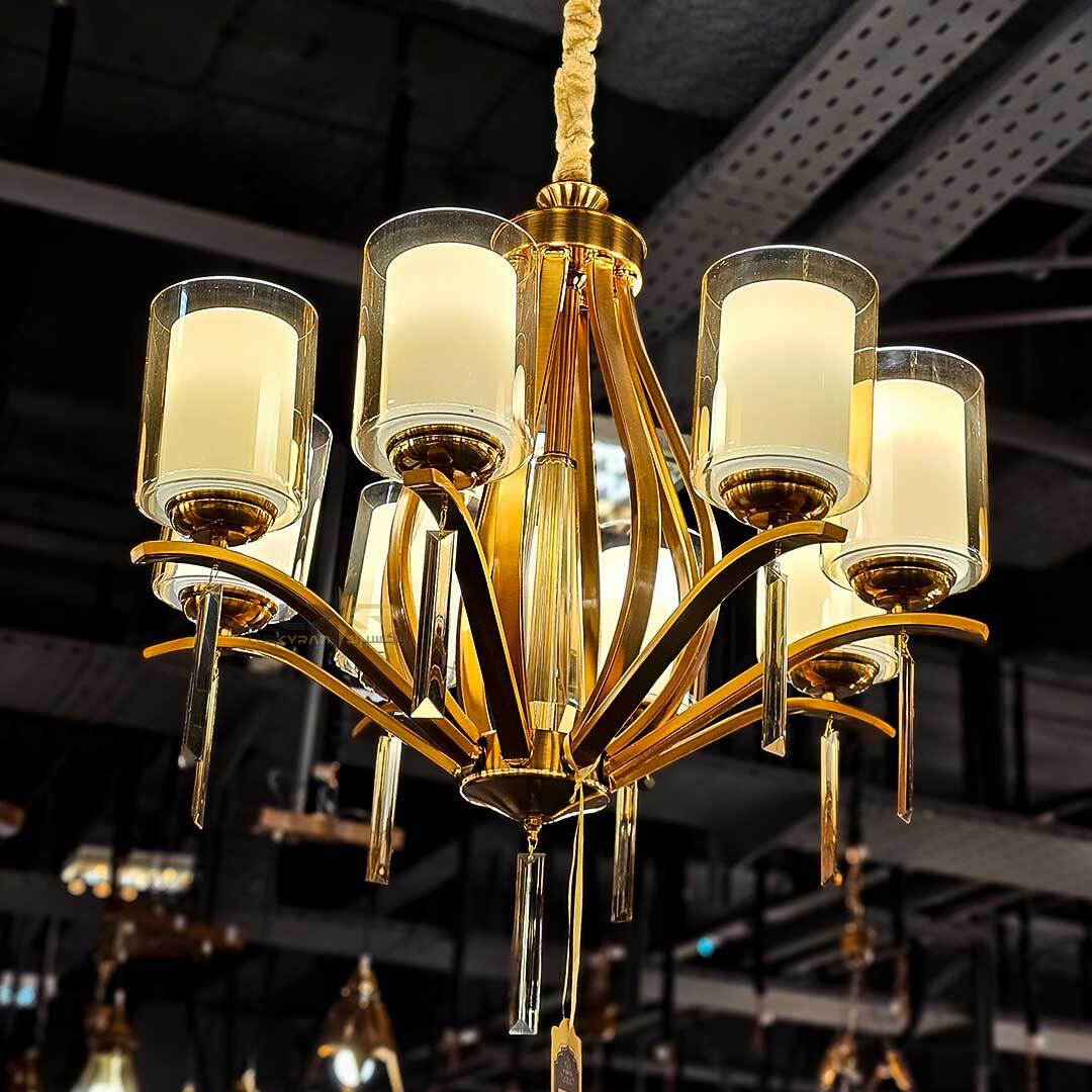 لوستر طلایی پرنور و قیمت مناسب