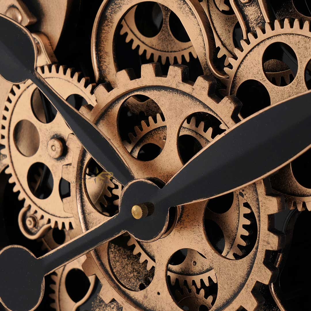  ساعت دیواری چرخدنده والتر سبک نئوکلاسیک رنگ نسکافه ای 7101 