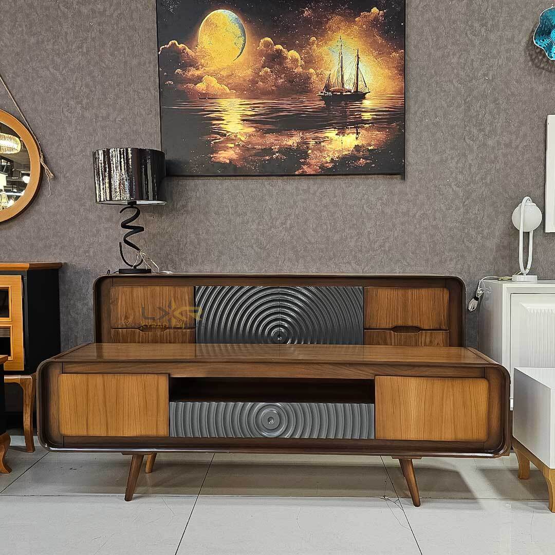  اینه و کنسول و میز تی وی طرح چوب 