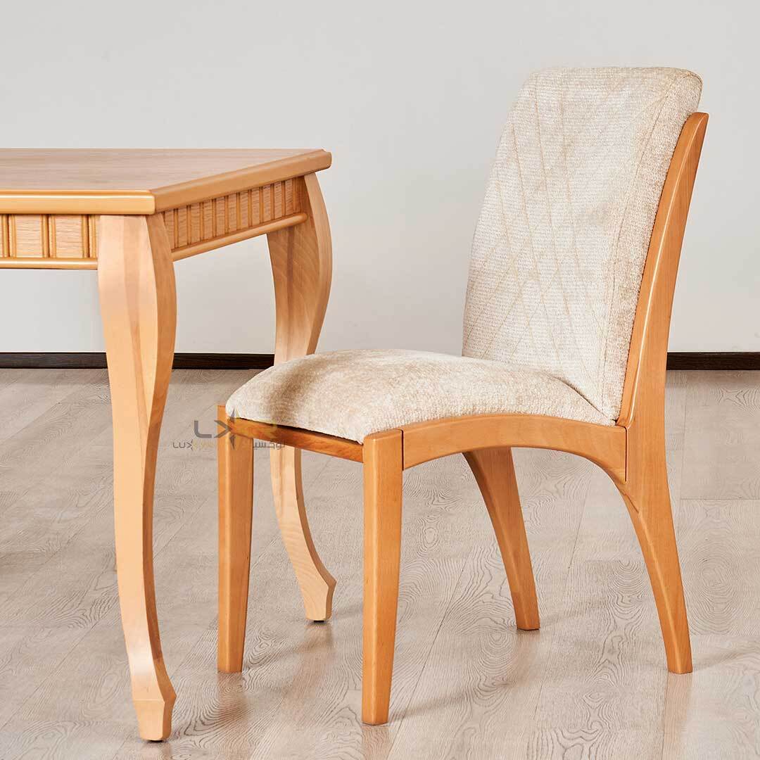  ست نهارخوری 6 نفره سبک نئوکلاسیک رنگ کرم 