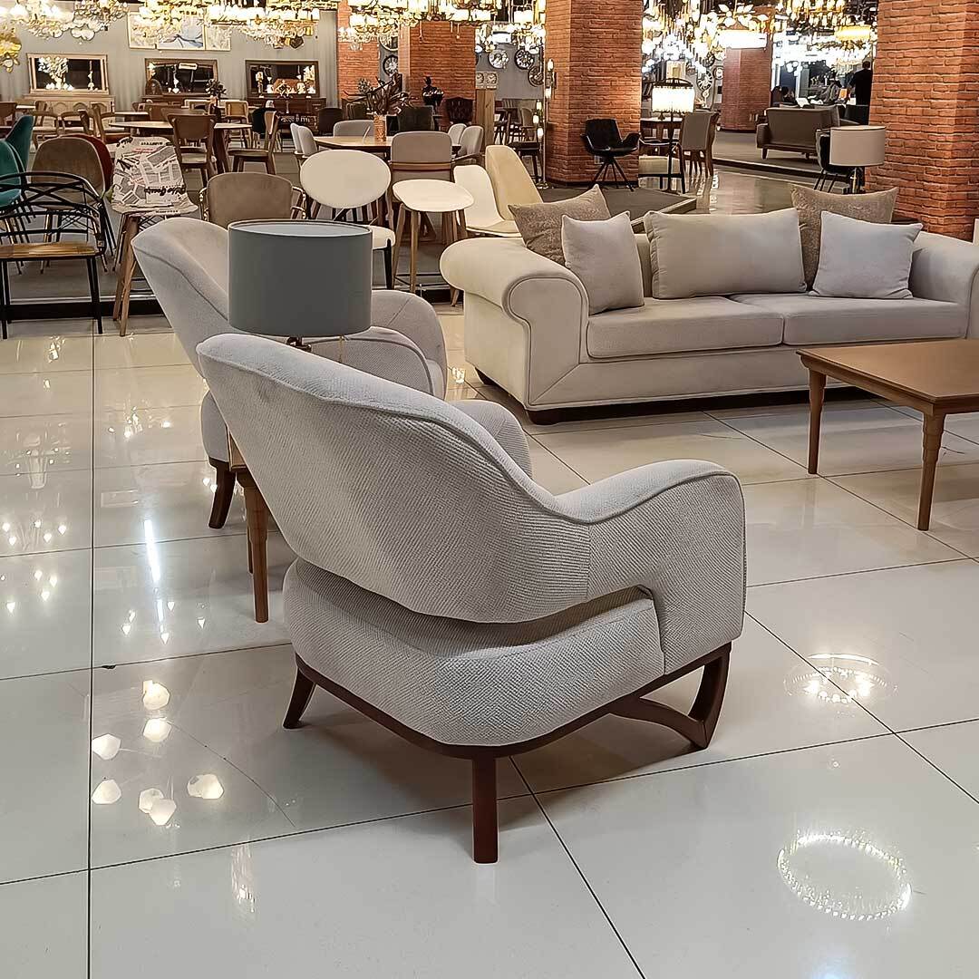  ست 8 نفره مبل راحتی مینیمال و ساده رنگ سفید 