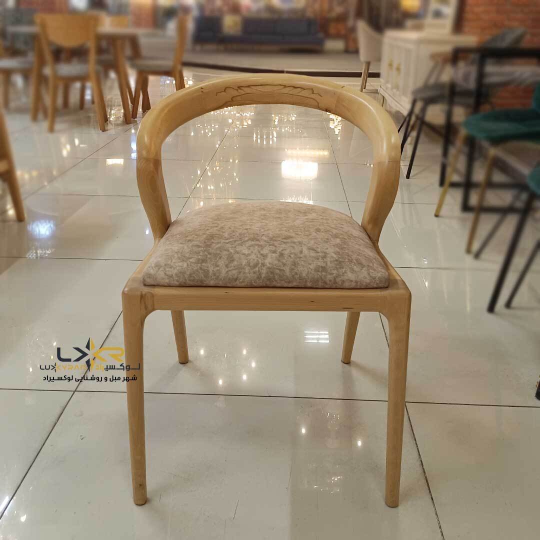 صنذلی تک پایه چوبی سبک مدرن و مینیمال