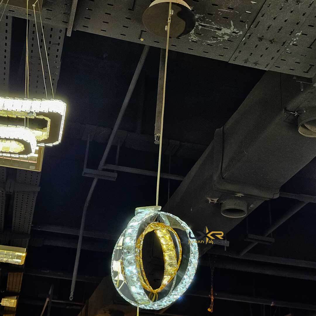  لوستر کریستالی LED سبک مدرن و مینیمال مناسب اتاق خواب و اشپزخانه 