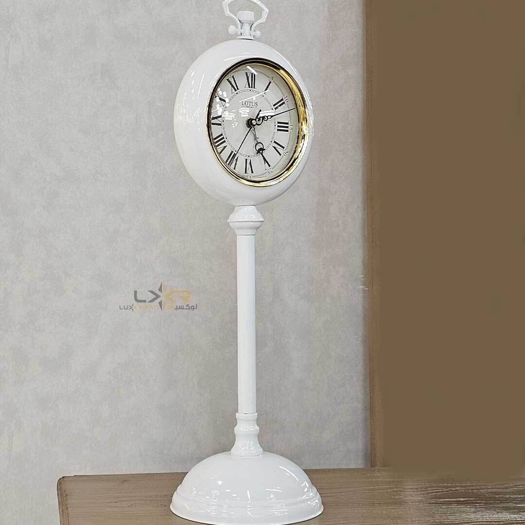  ساعت رومیزی بلند سفید مدرن 