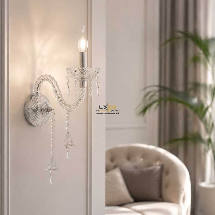 دیوارکوب اقتصادی رایکا تک شعله شفاف