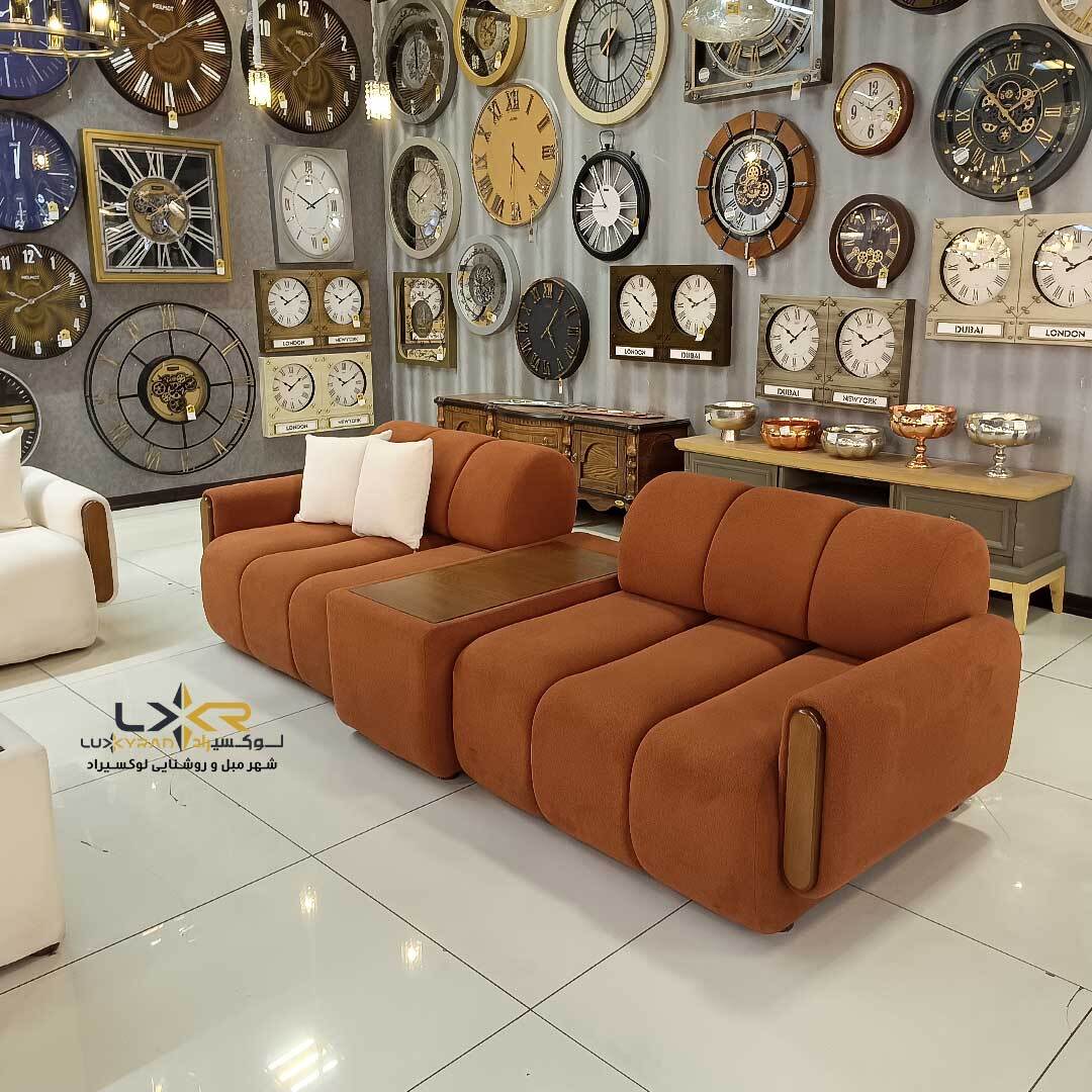  ست مبلمان 8 نفره سبک مینیمال و مدرن رنگ سفید 