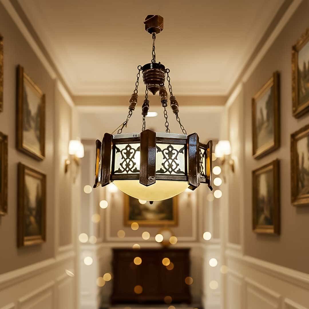  لوستر پینترستی چوبی مدرن نئوکلاسیک قیمت مناسب 
