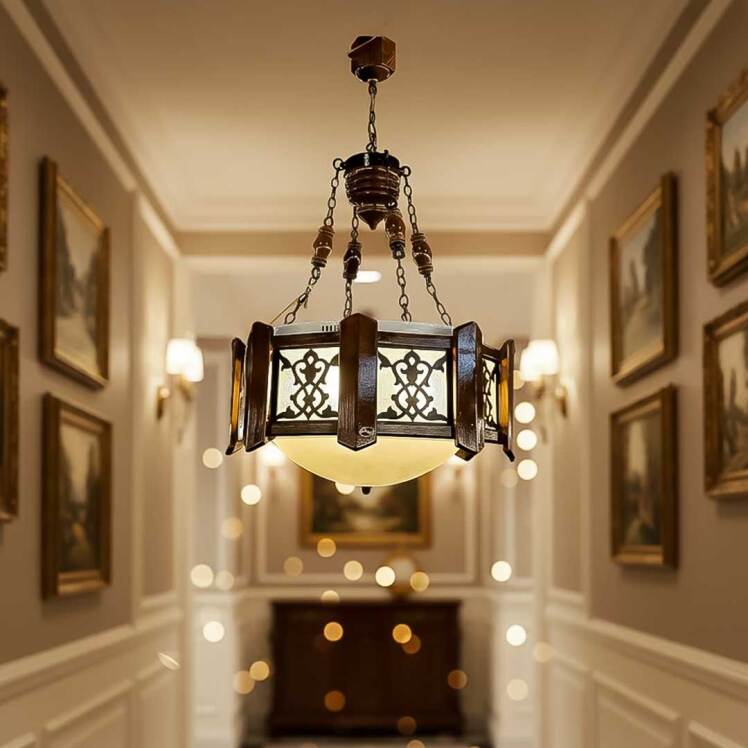 لوستر پینترستی چوبی مدرن نئوکلاسیک قیمت مناسب