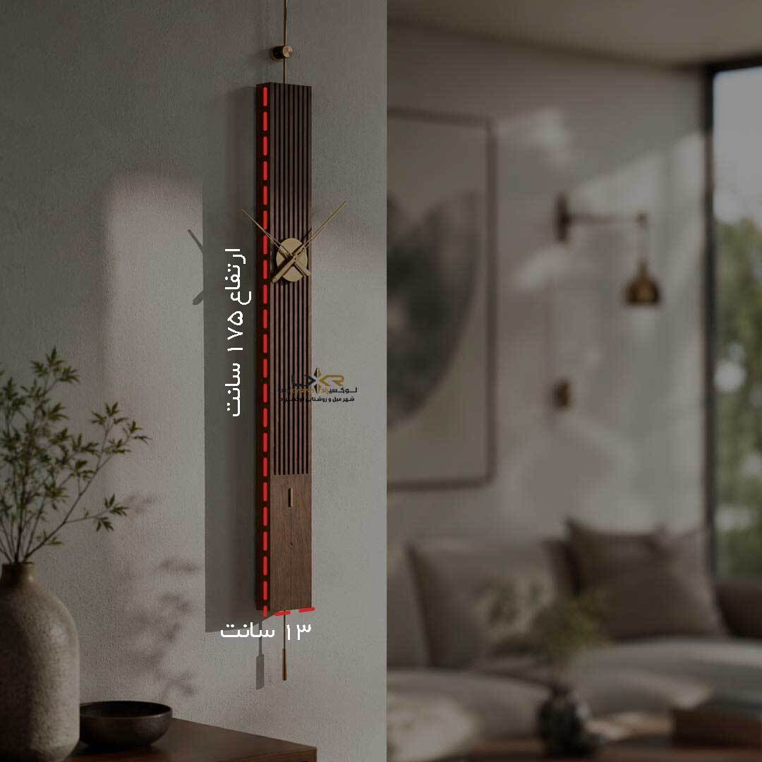  ساعت دیواری پینترستی مدرن و مینیمال رنگ چوب 
